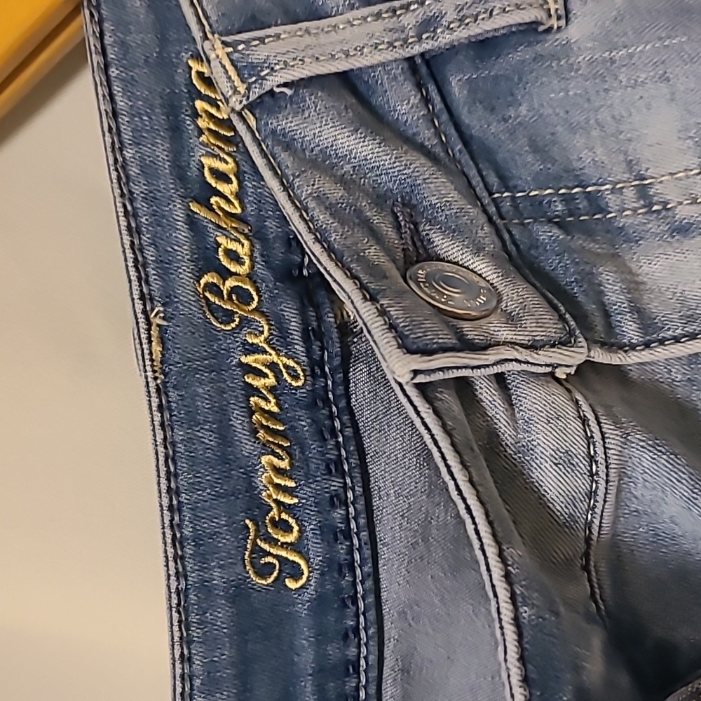 New TOMMY BAHAMA indigo palms jeans 8 high rise ankle skinny